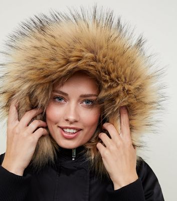 Fur bomber jacket womens with sales hood