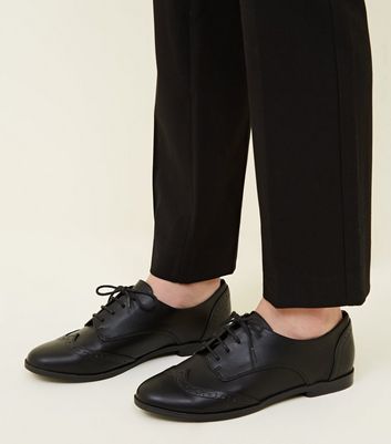 girls leather brogues