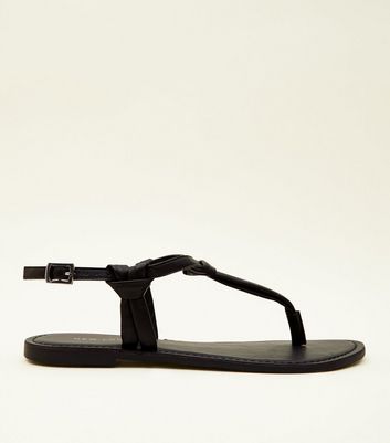 new look black flip flops