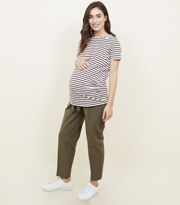 Maternity Stretchy Formal Pants - Burgandy