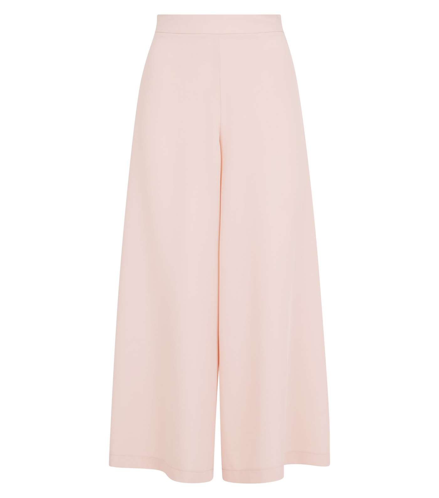 Pale Pink Cropped Wide Leg Trousers Image 4