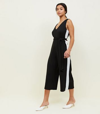 petite black culotte jumpsuit