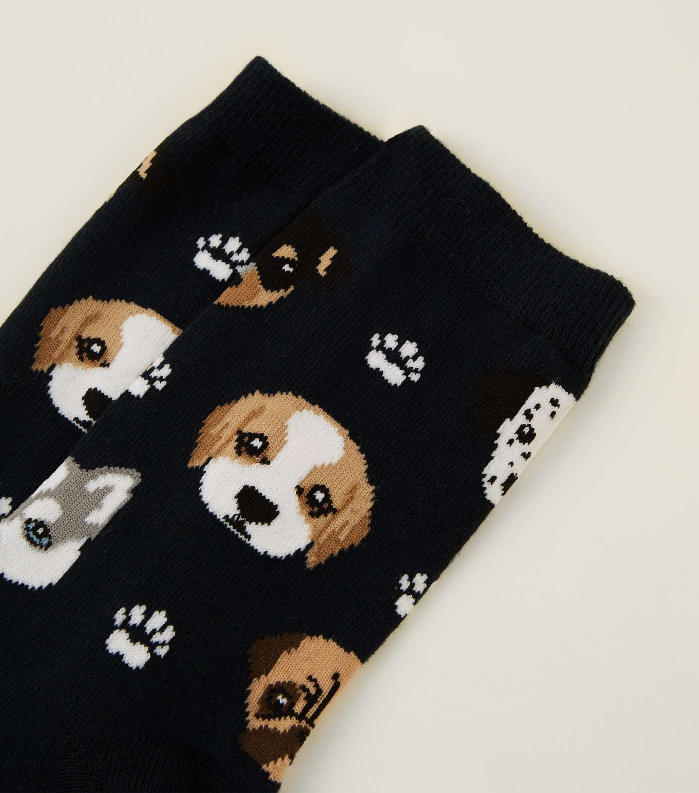 Navy Paw and Dog Pattern Socks Image 3