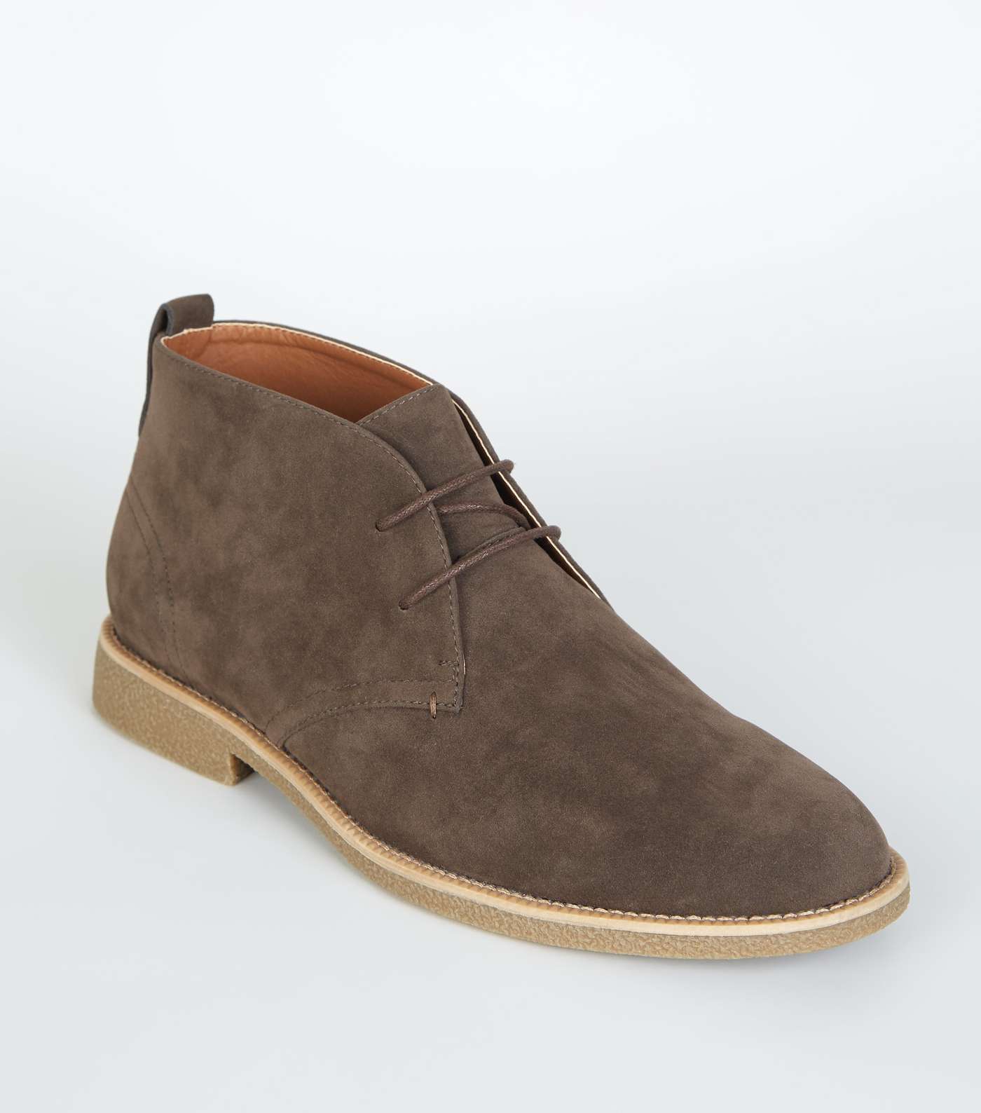 Light Brown Faux Suede Desert Boots Image 2