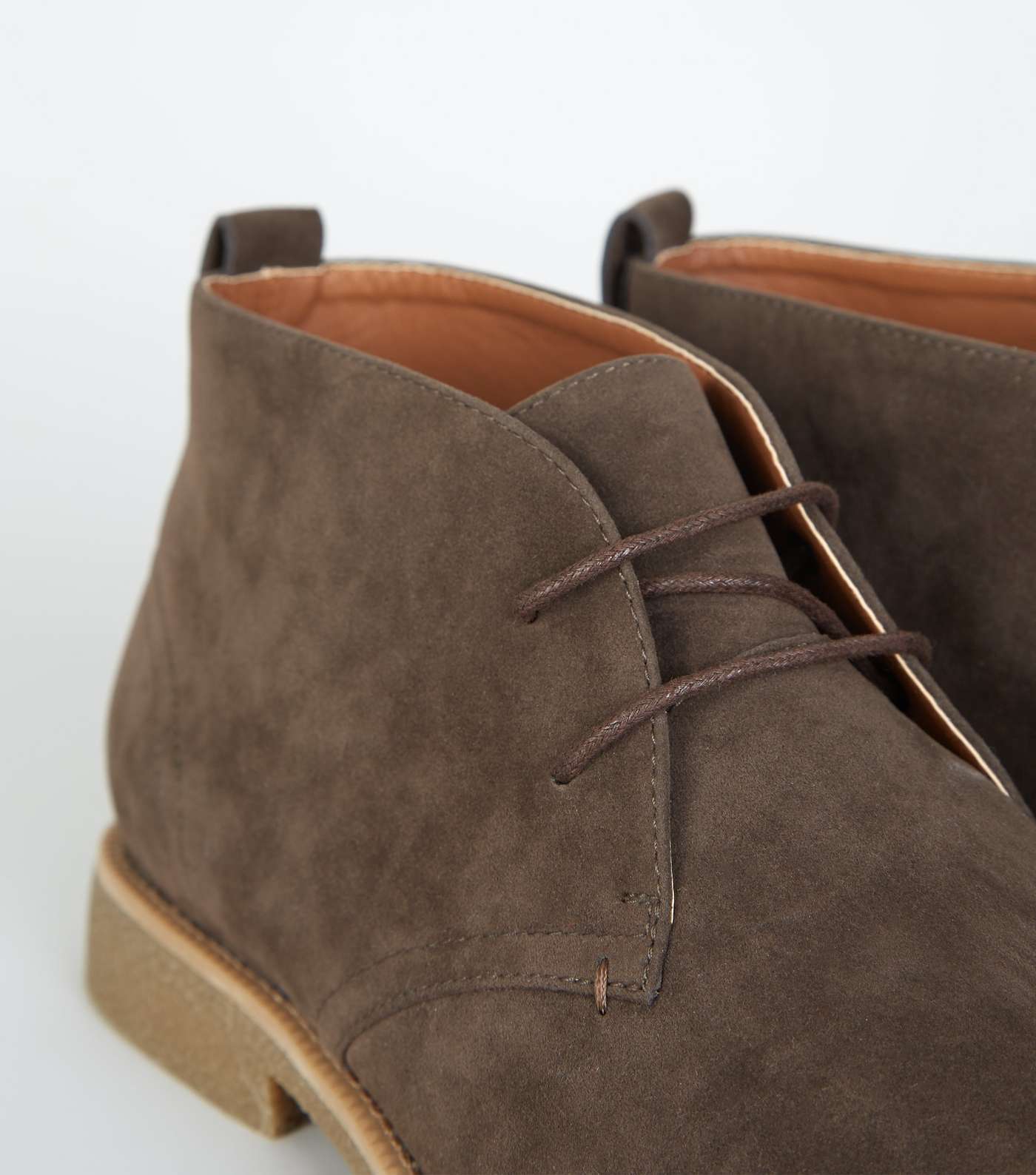 Light Brown Faux Suede Desert Boots Image 4