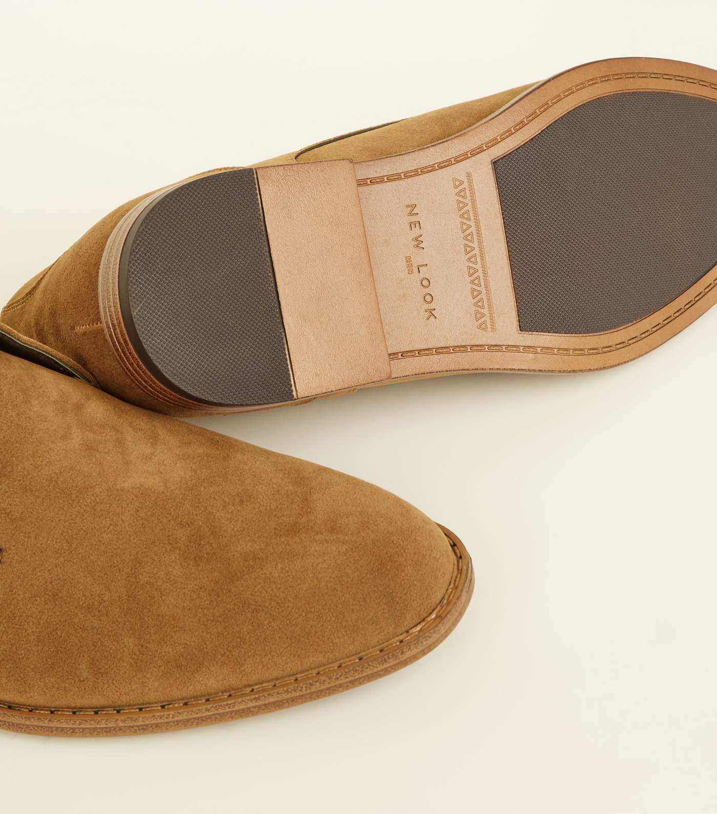 Tan Leather-Look Chukka Boots Image 4