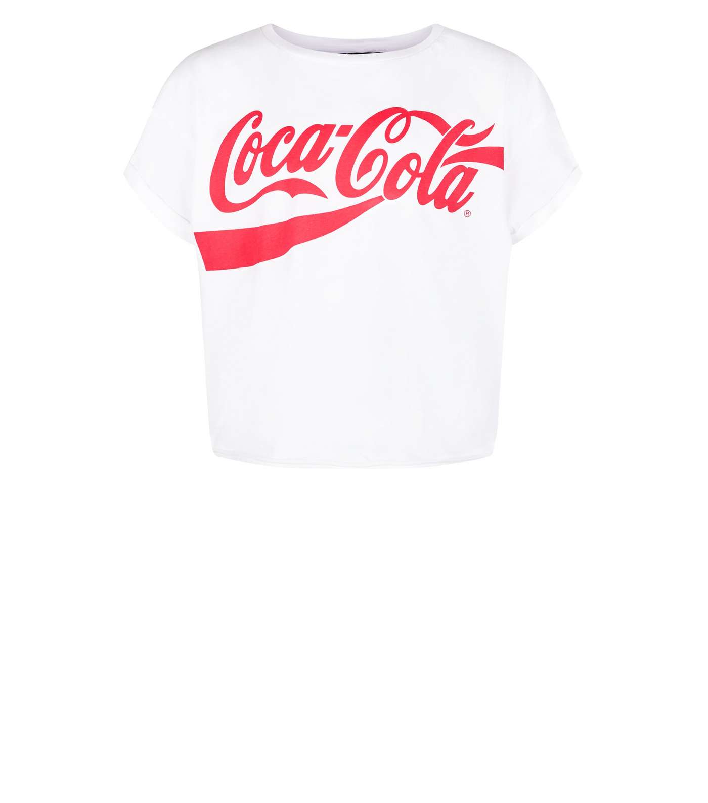 Girls White Coca Cola Logo T-Shirt Image 4