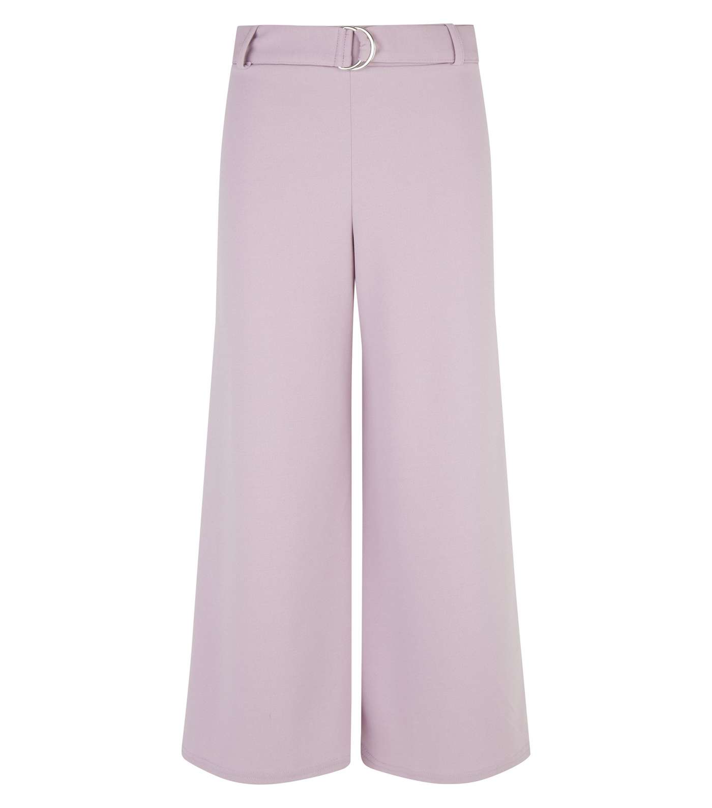 Lilac D-Ring Belt Cropped Trousers Image 4