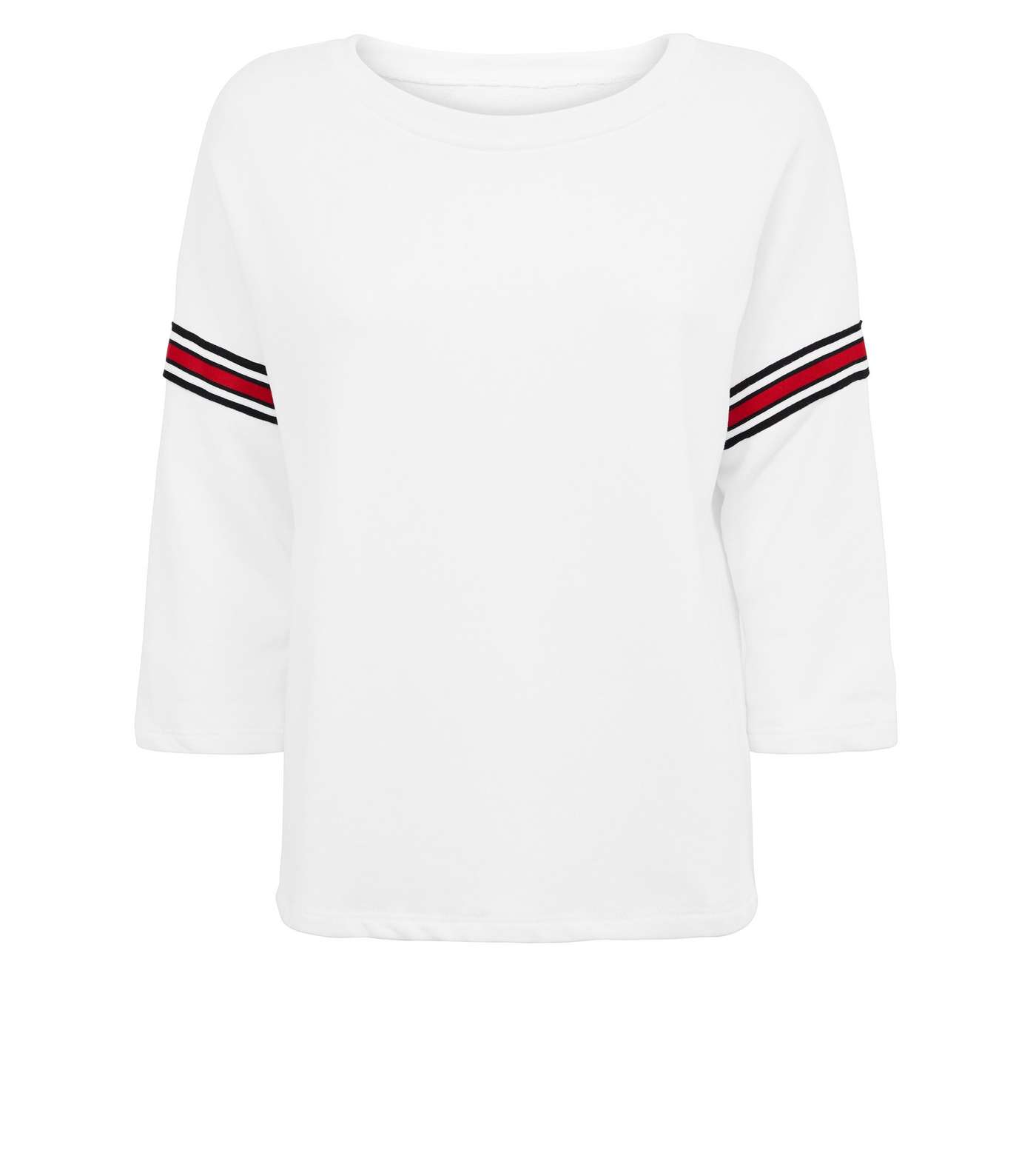 Cameo Rose White Stripe Tape Sleeve Sweatshirt  Image 4