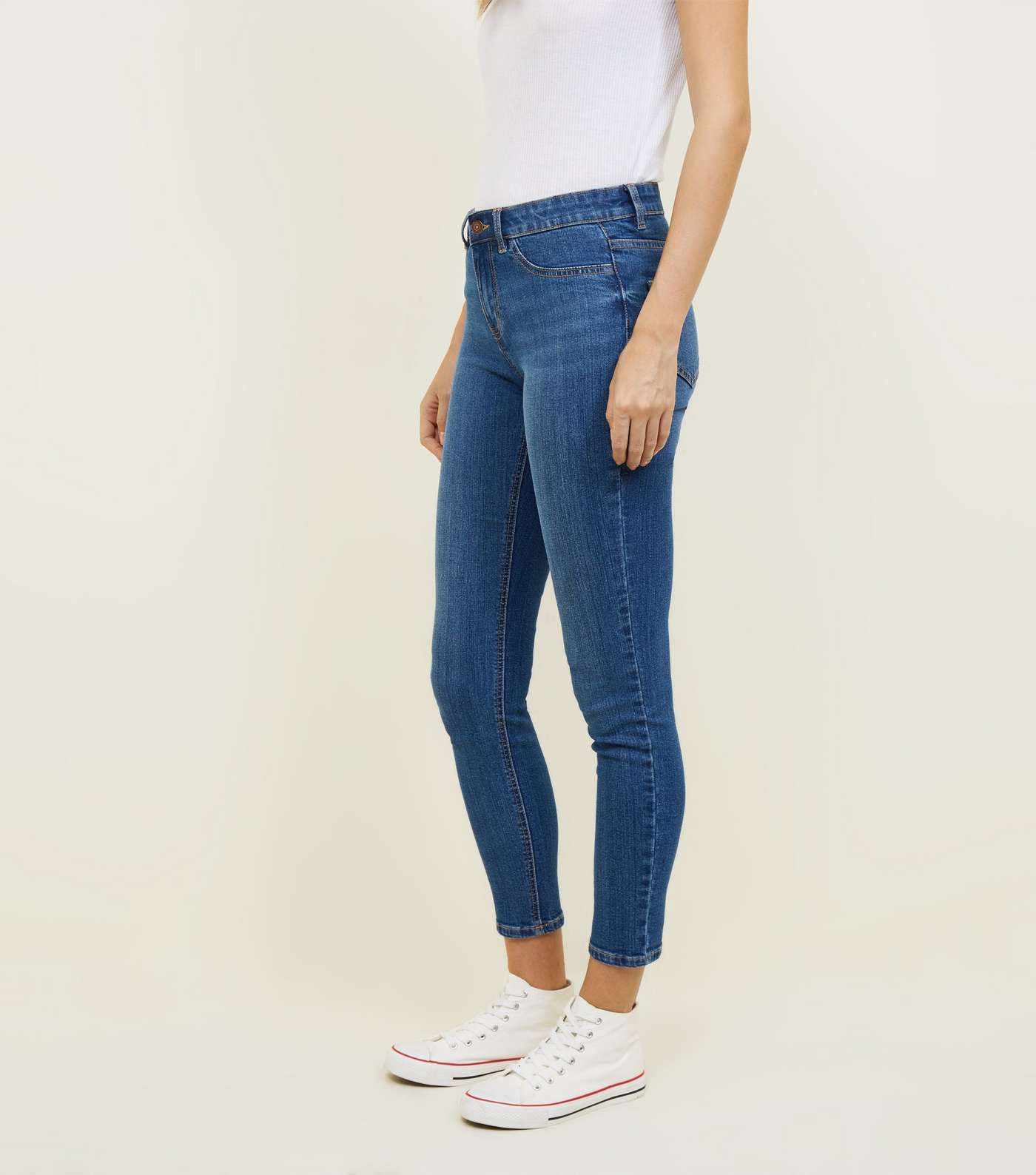 Blue Mid Rise Skinny Jenna Jeans  Image 5