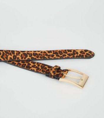 leopard print belt new look