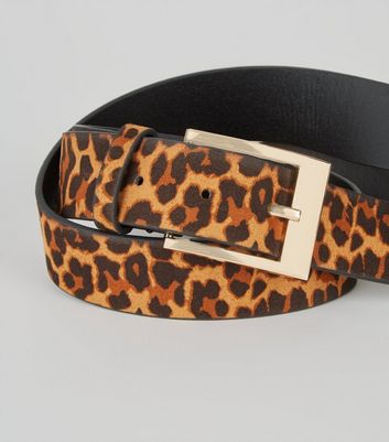 Leopard print sales belt womens