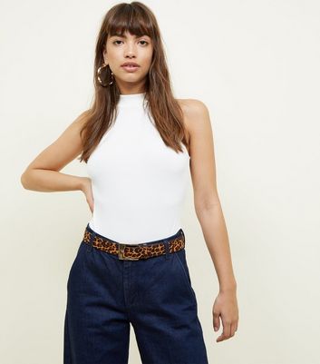 leopard print belt new look