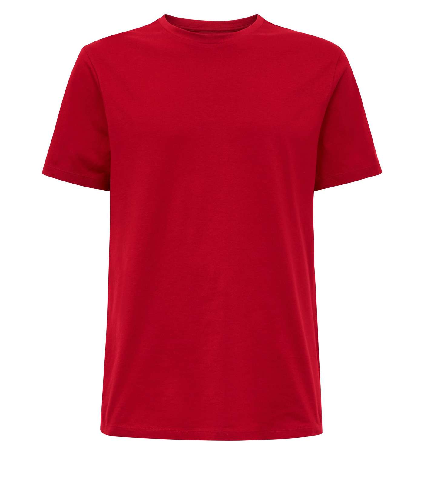 Dark Red Crew Neck T-Shirt Image 4