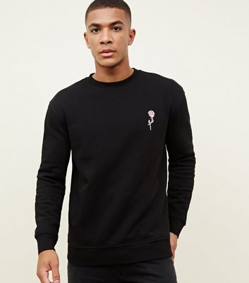 Black rose sweatshirt on sale