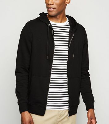 black hooded zip up sweatshirt