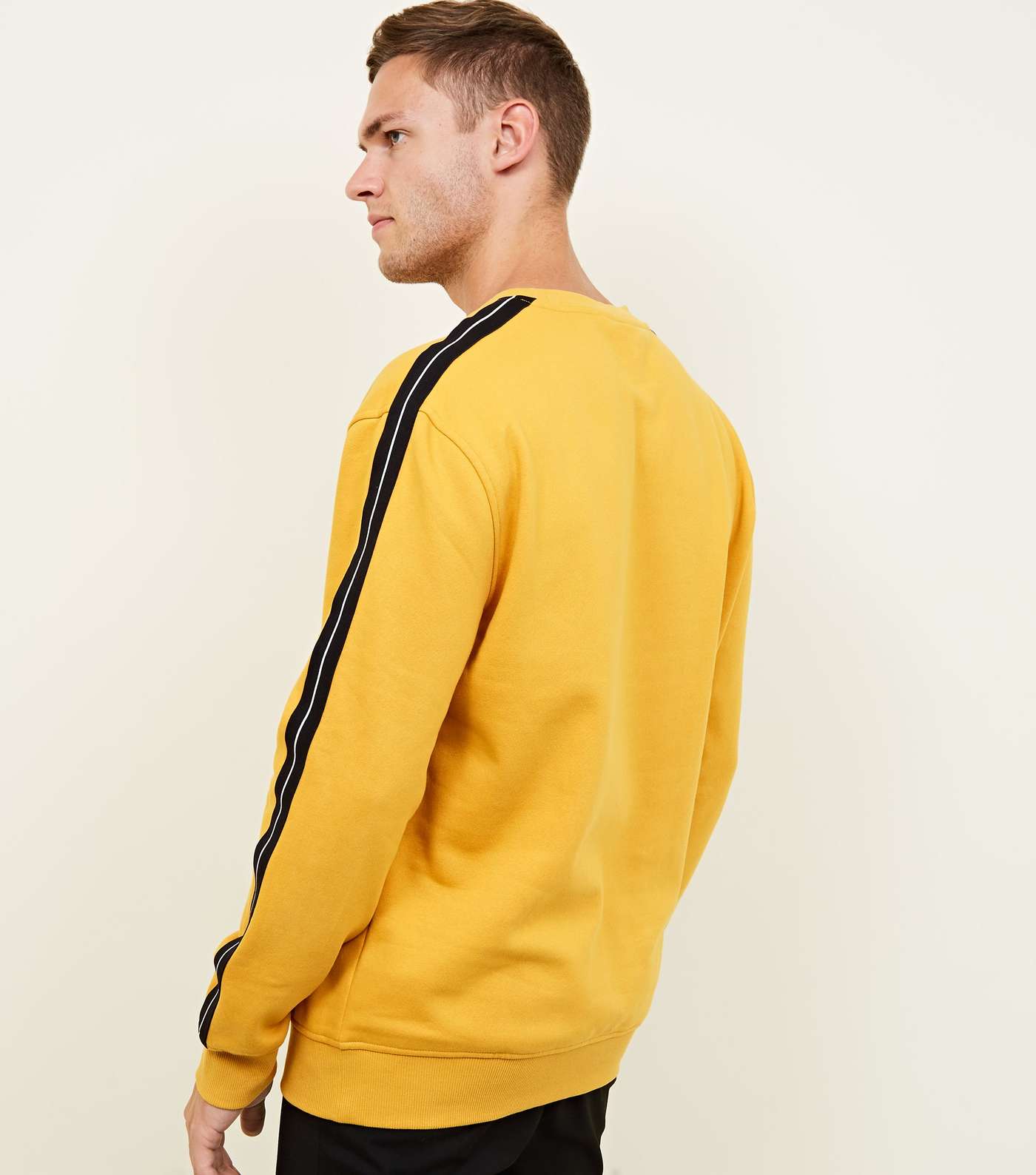 Yellow Tape Side Stripe Sleeve Sweatshirt Image 3
