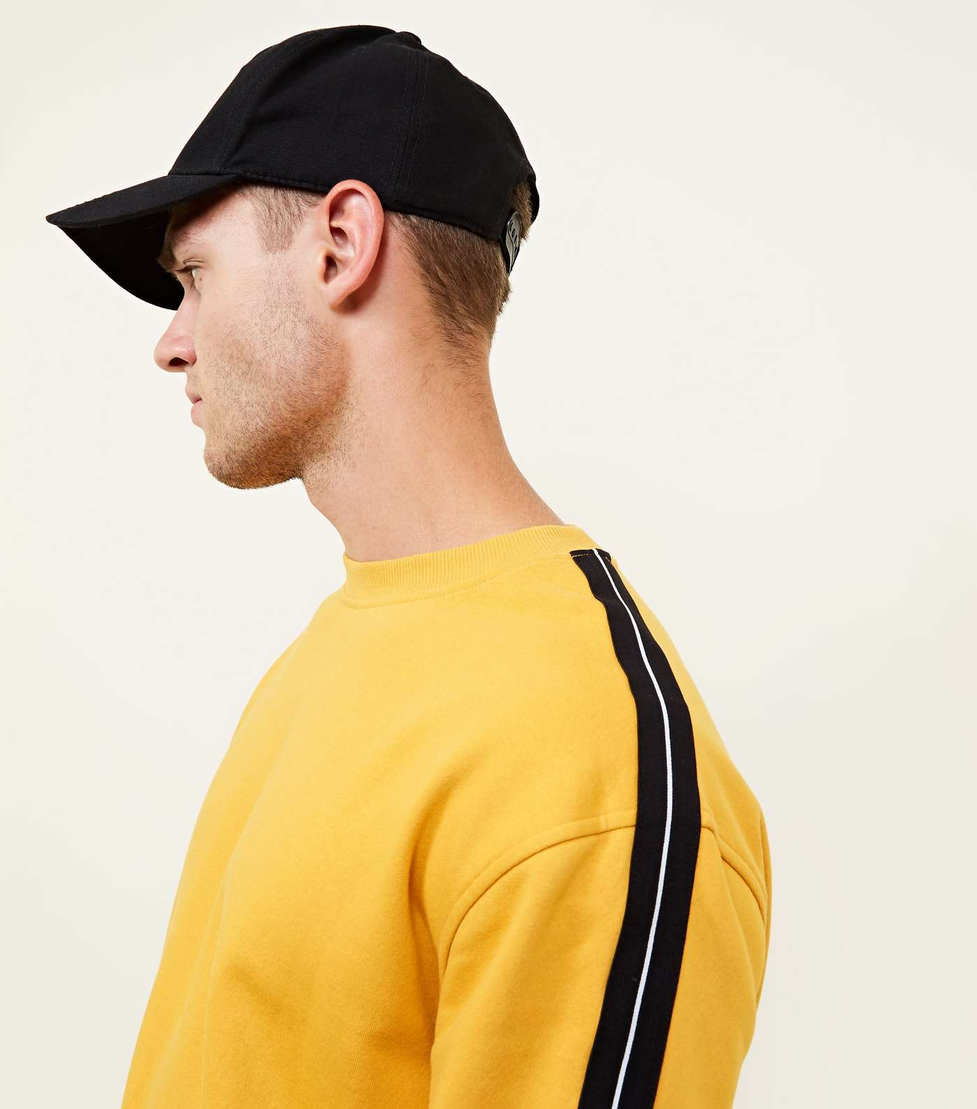Yellow Tape Side Stripe Sleeve Sweatshirt Image 5