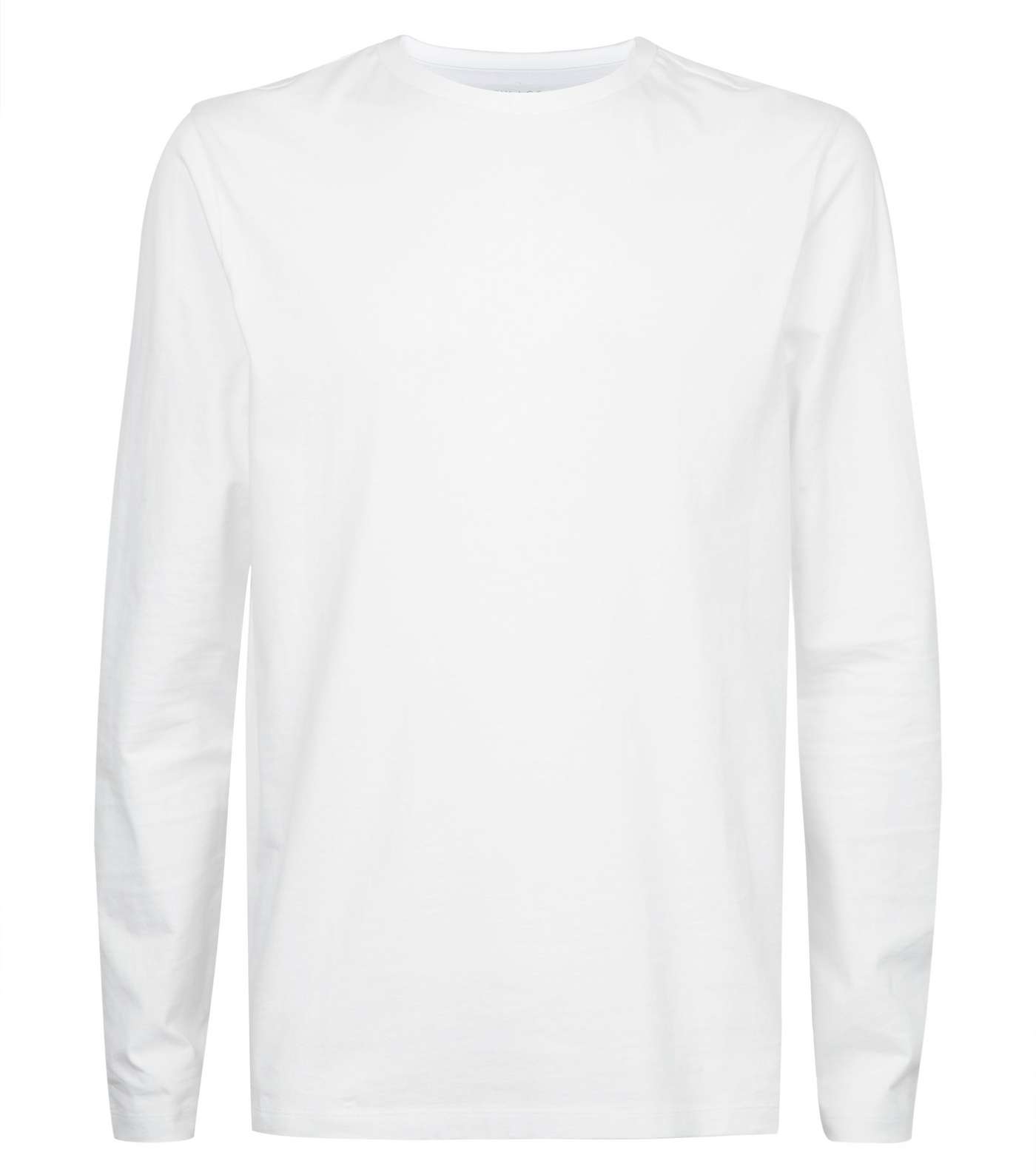 White Long Sleeve Crew Neck T-Shirt Image 4
