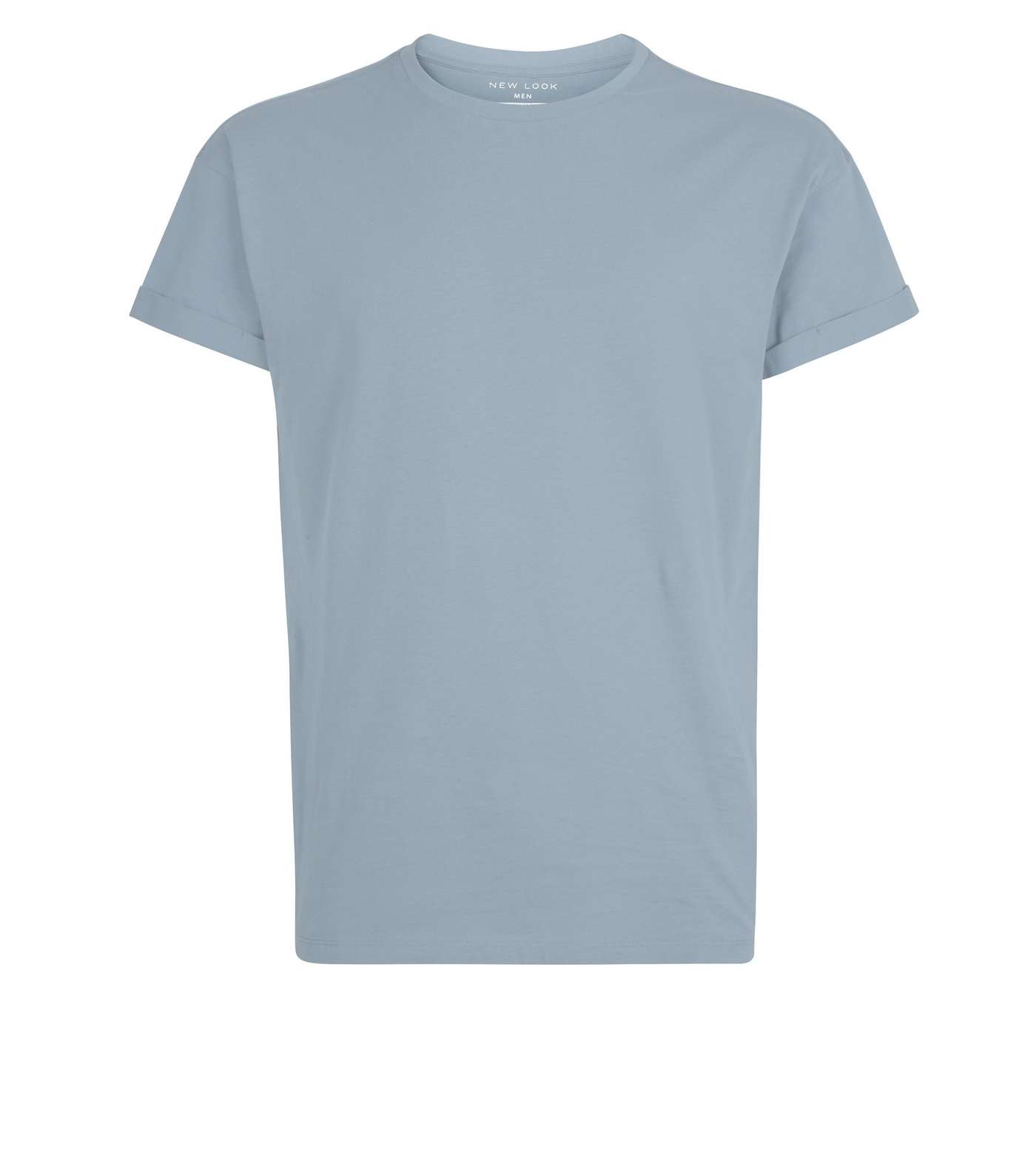 Blue Rolled Sleeve T-Shirt Image 4