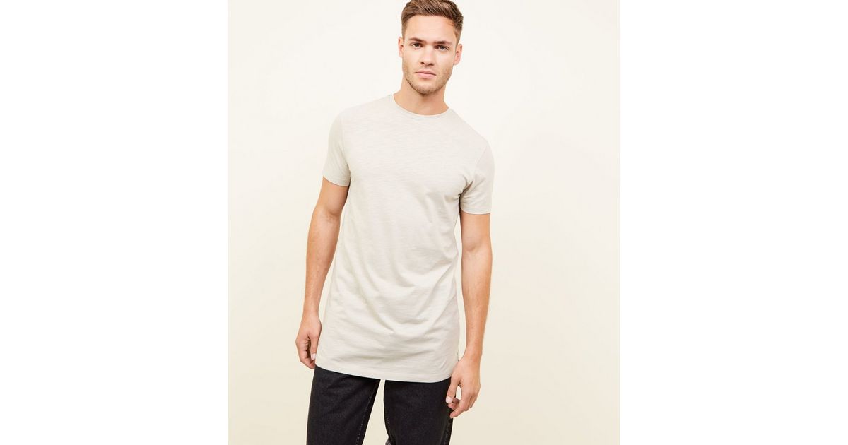 Cream Longline TShirt New Look