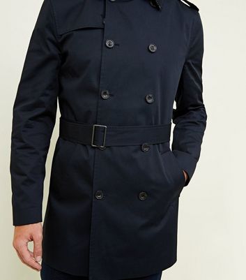 Men's Navy Double Breasted Mac New Look shop for Men's Navy Double Breasted Mac New Look at Shopo