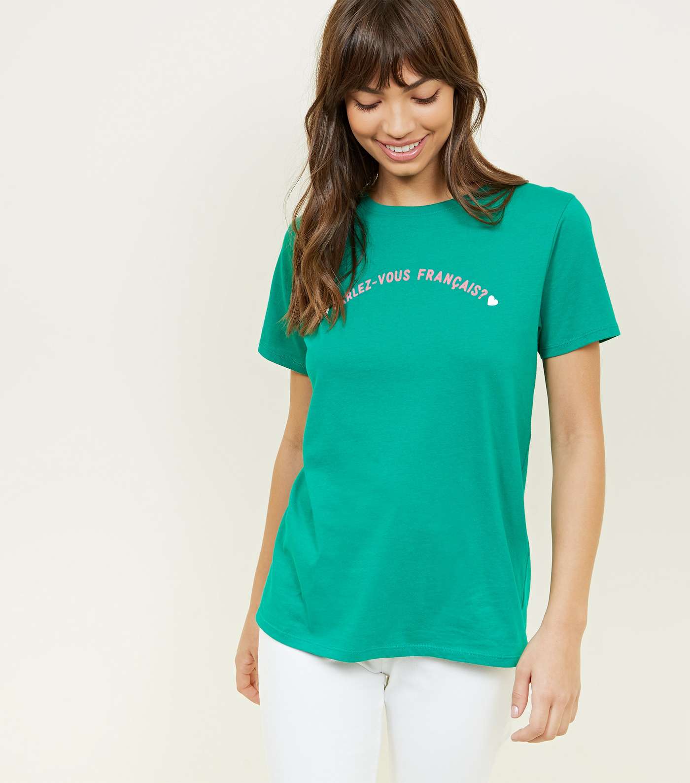 Green Parlez-Vous Français? Slogan T-Shirt