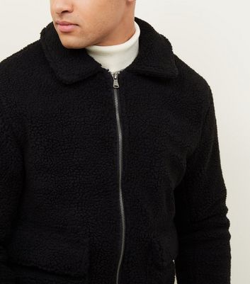 schwarze teddyfell jacke schwarze teddyfell jacke