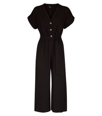 Black culotte jumpsuit new look online