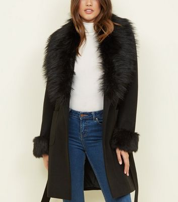 Detachable faux fur on sale trim