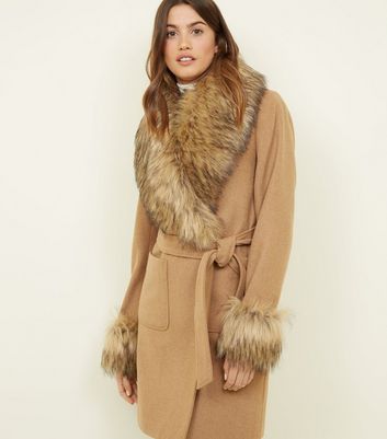 Manteau camel fourrure new arrivals