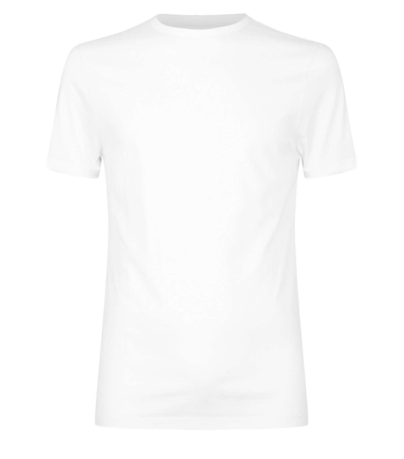 White Short Sleeve Muscle Fit T-Shirt Image 4