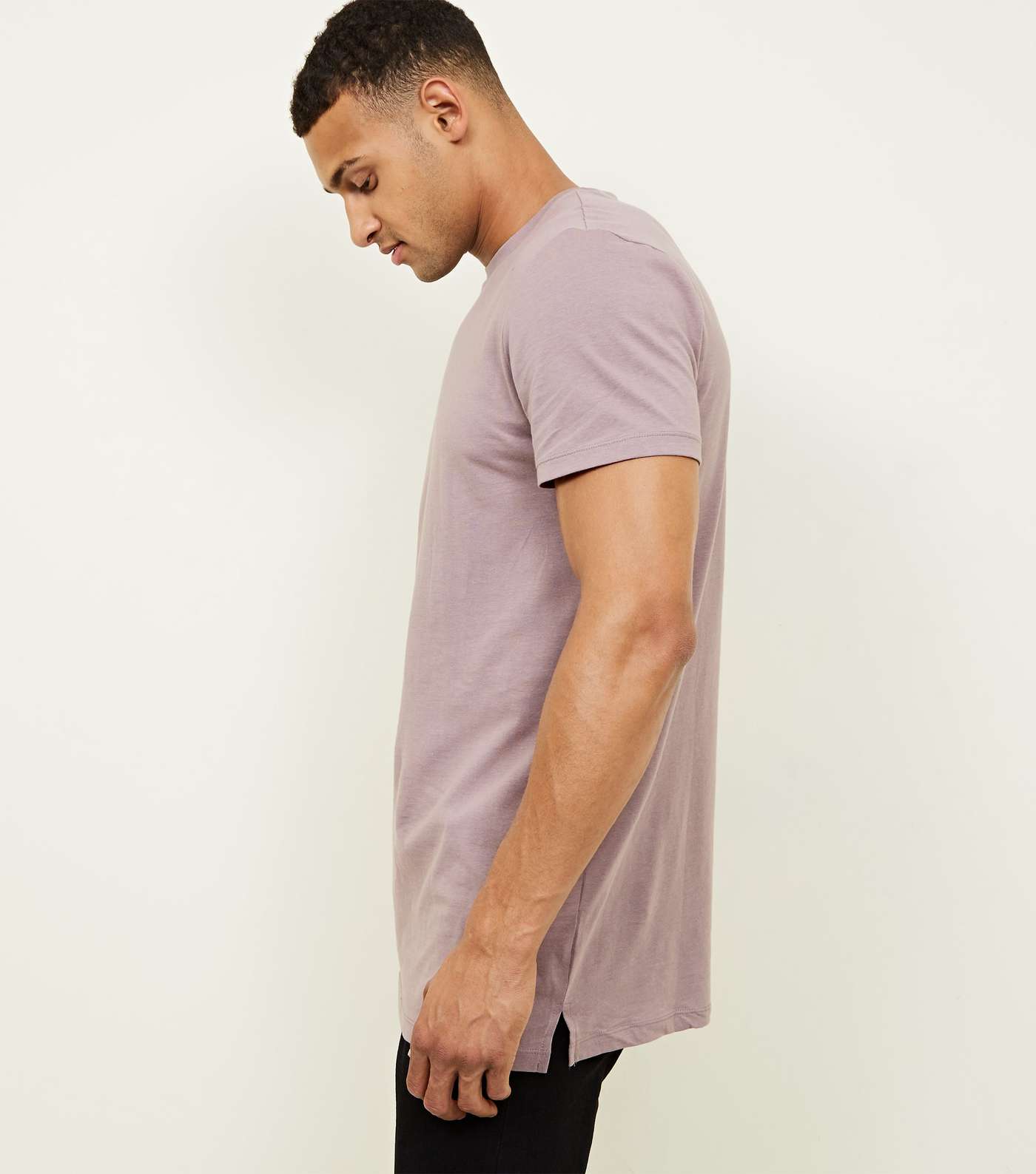 Light Purple Longline T-Shirt Image 5