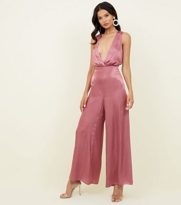 plunging neck jumpsuit