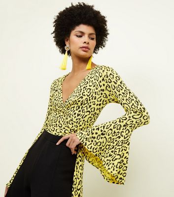 yellow leopard top