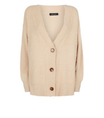 Camel Fluffy Oversized Cardigan | New Look Camel Fluffy Oversized Cardigan | New Look