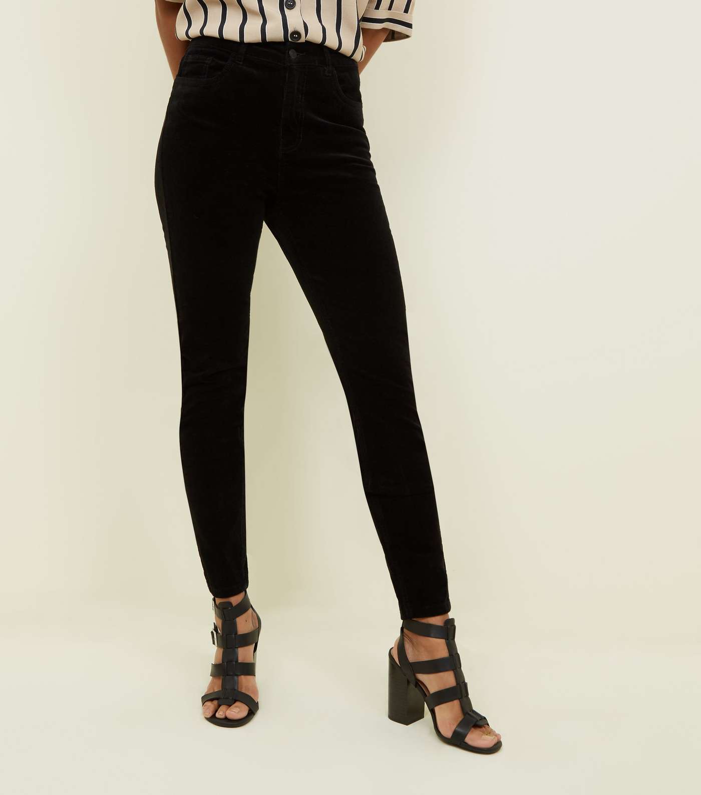Black Corduroy Super Skinny Dahlia Jeans  Image 2