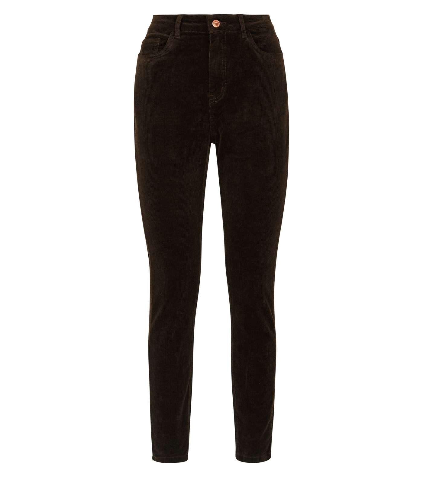 Khaki Corduroy Super Skinny Dahlia Jeans Image 4