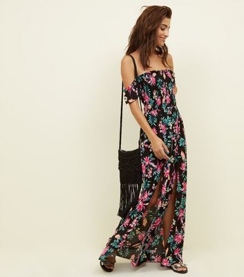 bardot maxi beach dress