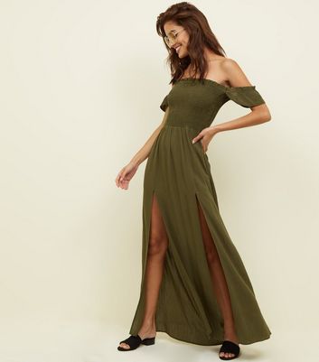 bardot maxi beach dress