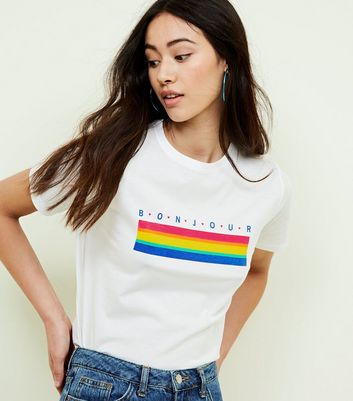 new look rainbow t shirt