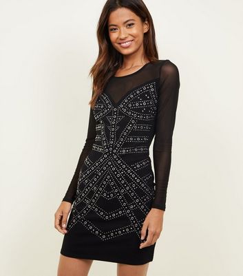 pink black dresses new look