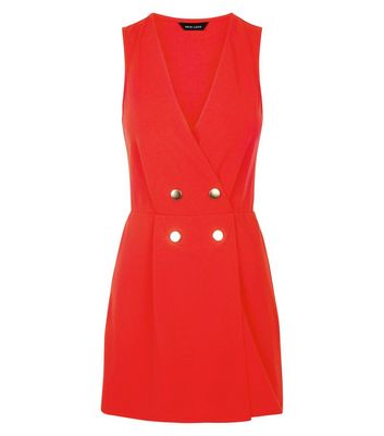 red tuxedo playsuit