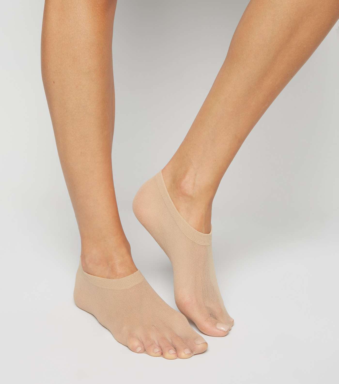2 Pack Tan Footsie Socks  Image 2