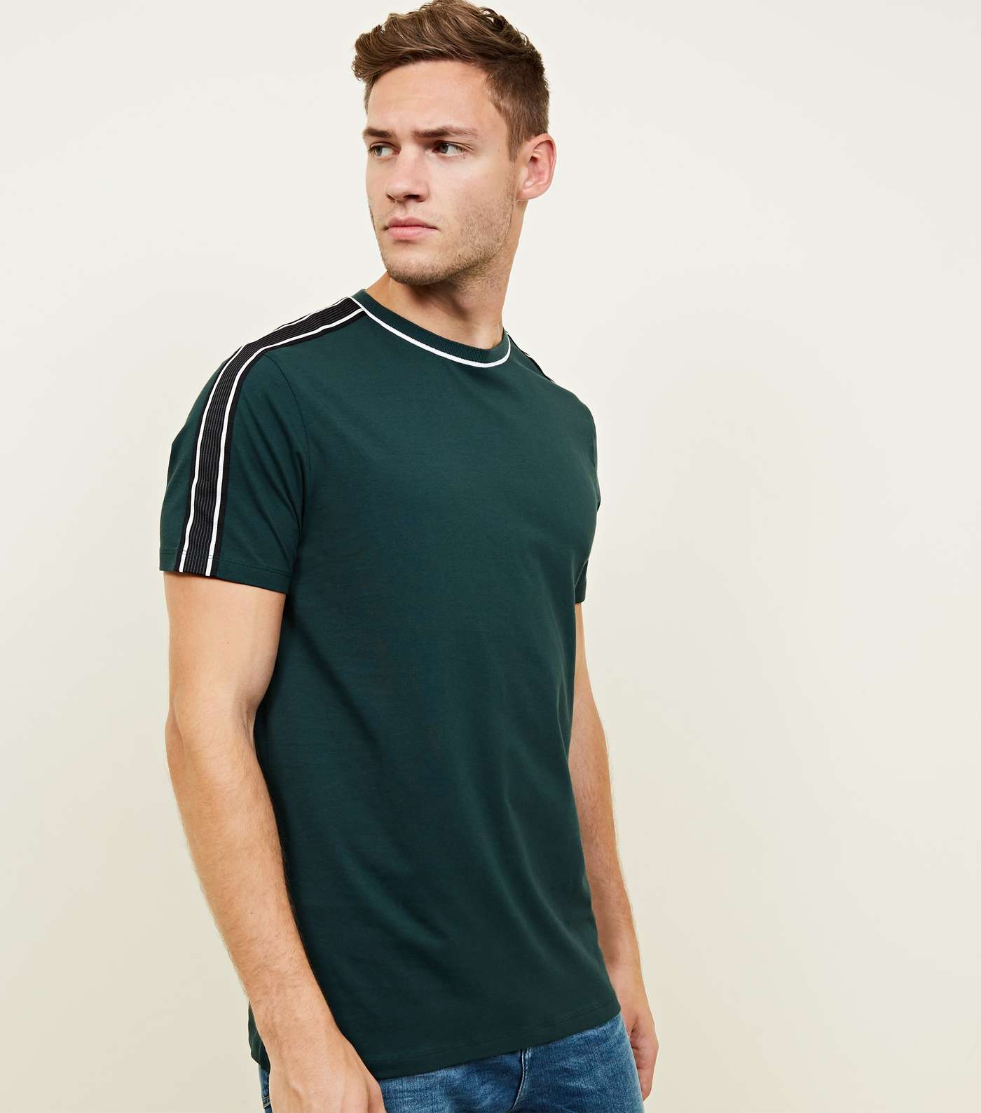 Green Tipped Tape Side T-Shirt
