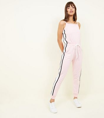 Side stripe jumpsuit on sale