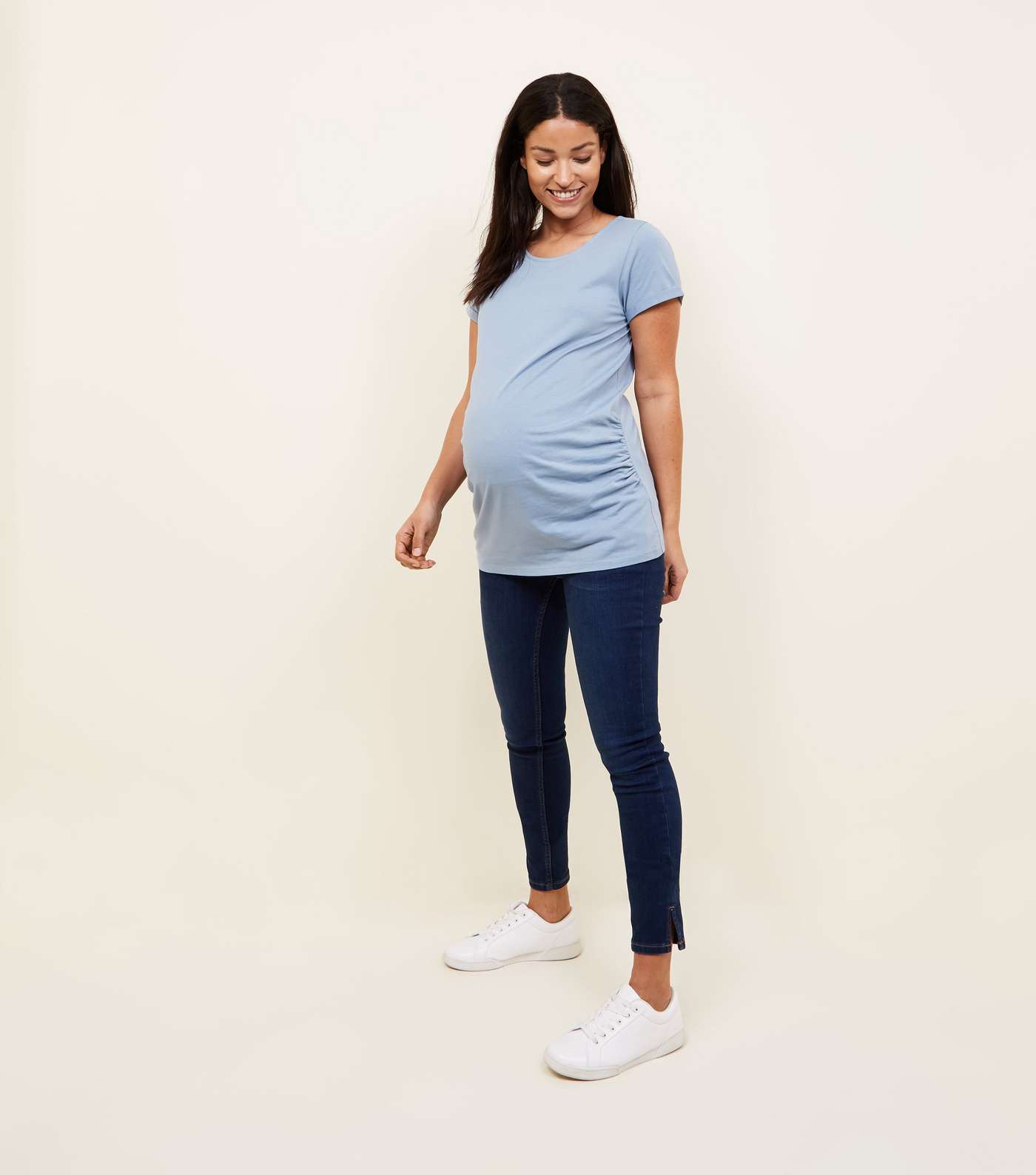 Maternity Blue Short Sleeve T-Shirt Image 2