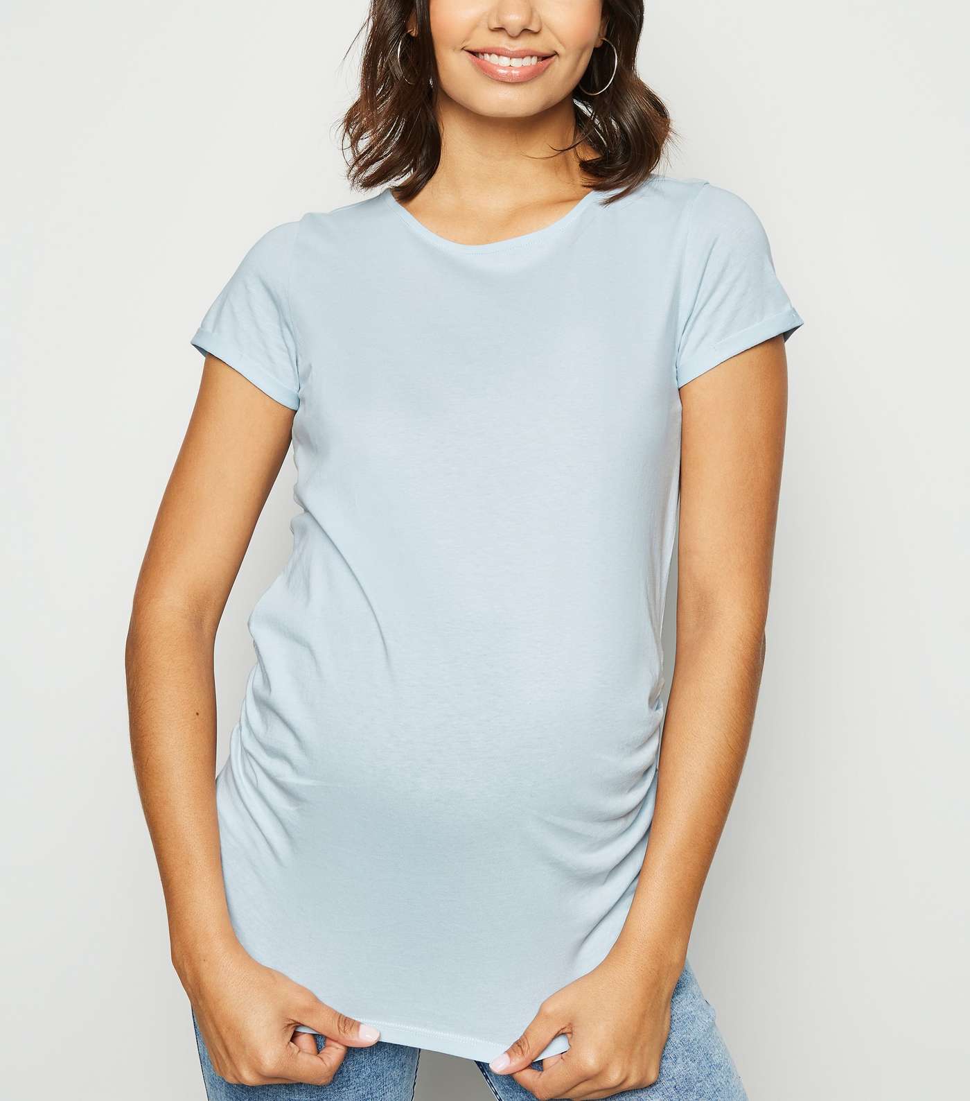 Maternity Pale Blue Short Sleeve T-Shirt