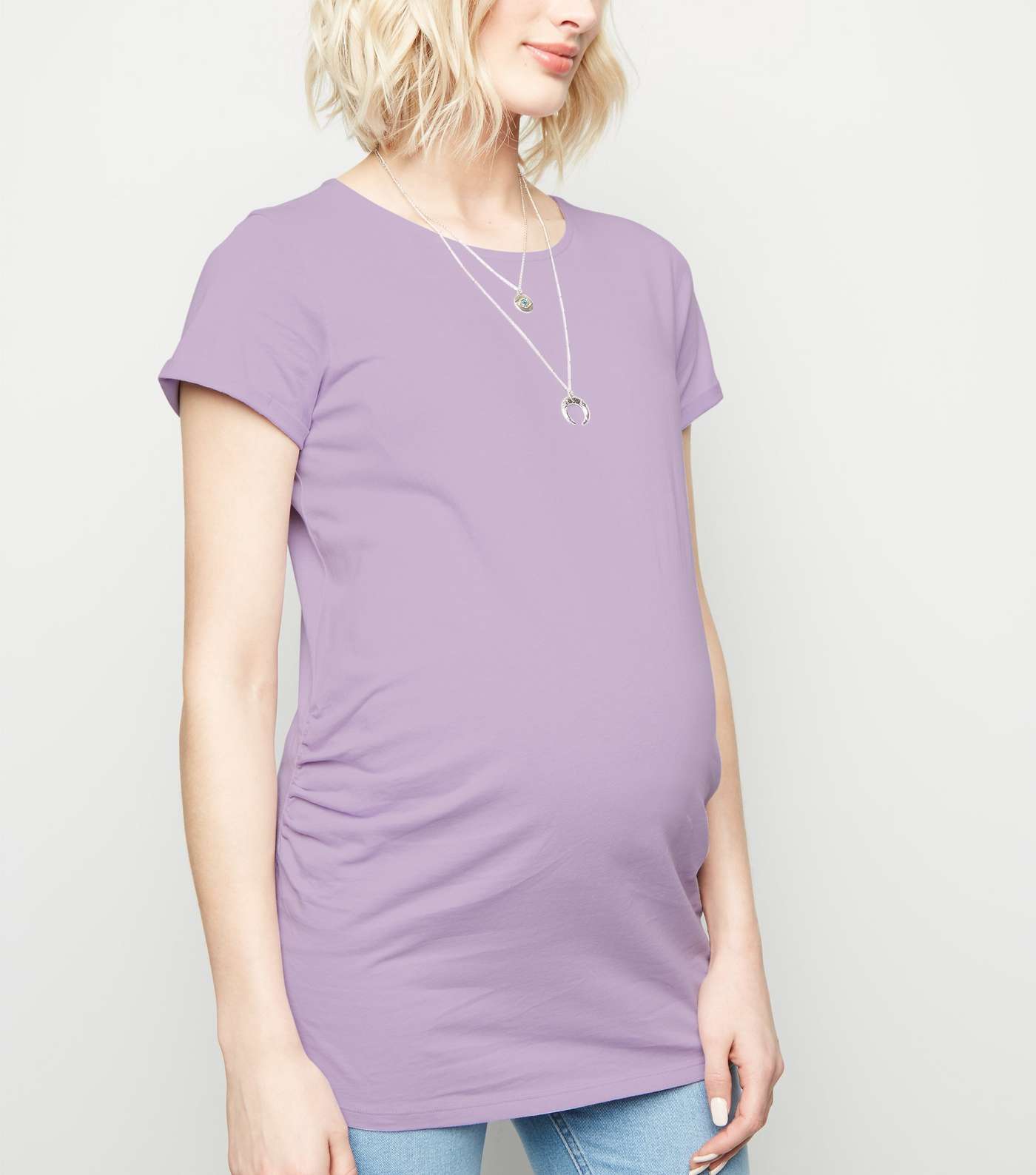Maternity Lilac Short Sleeve T-Shirt