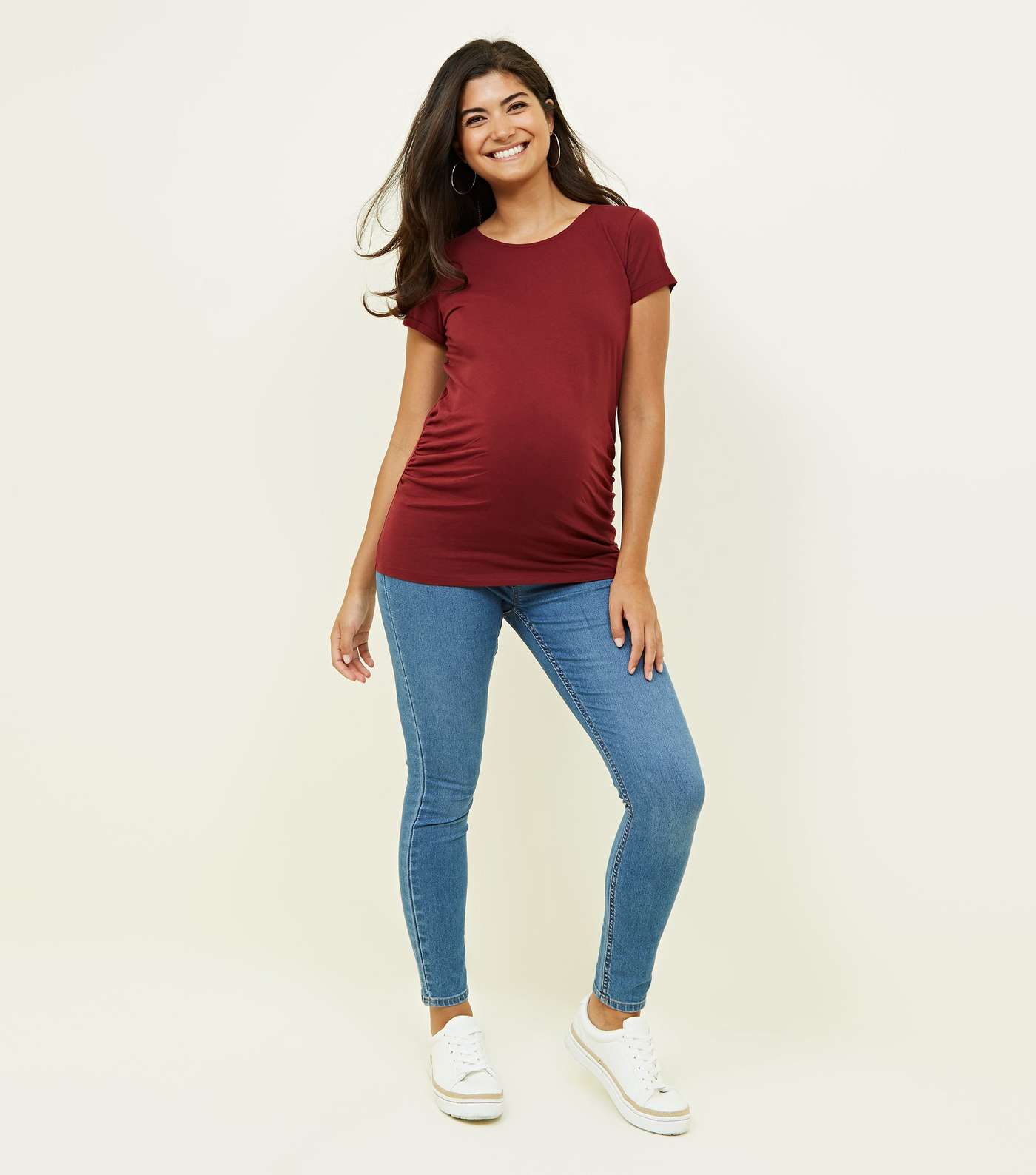 Maternity Plum Short Sleeve T-Shirt Image 2